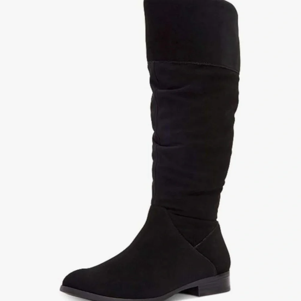 Style & Co. Women's Kelimae Round Toe Mid Calf High Solid Black Boots Size 5